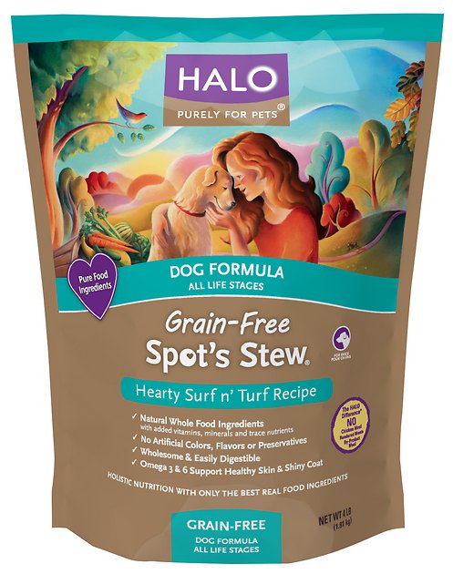 Halo Spot's Stew Hearty Surf N' Turf Recipe Grain-Free Dry Dog Food