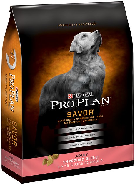 Purina Pro Plan Savor Adult Shredded Blend Lamb & Rice Formula Dry Dog Food