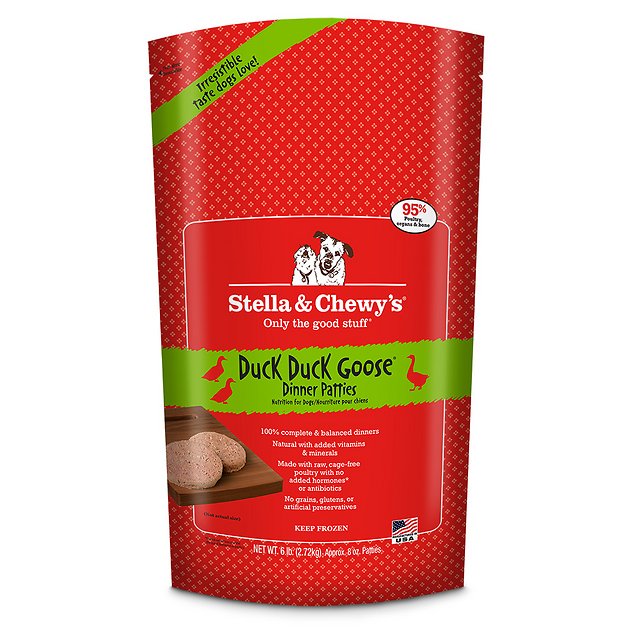 Stella & Chewy's Duck Duck Goose Dinner Patties Raw Frozen Dog Food, 6-lb bag