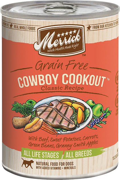 Merrick Classic Grain-Free Cowboy Cookout Recipe Canned Dog Food