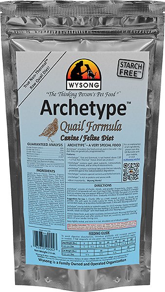 Wysong Archetype Quail Formula Freeze-Dried Dog & Cat Food, 7.5-oz bag