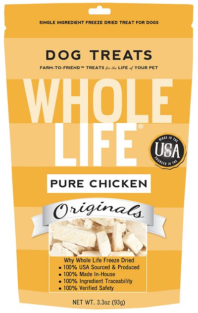 Whole Life Pure Chicken Freeze-Dried Dog Treats, 3.3-oz bag