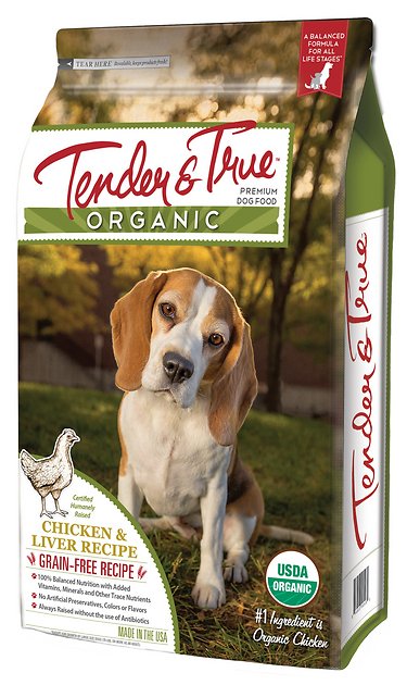 Tender & True Organic Chicken & Liver Recipe Grain- Free Dry Dog Food