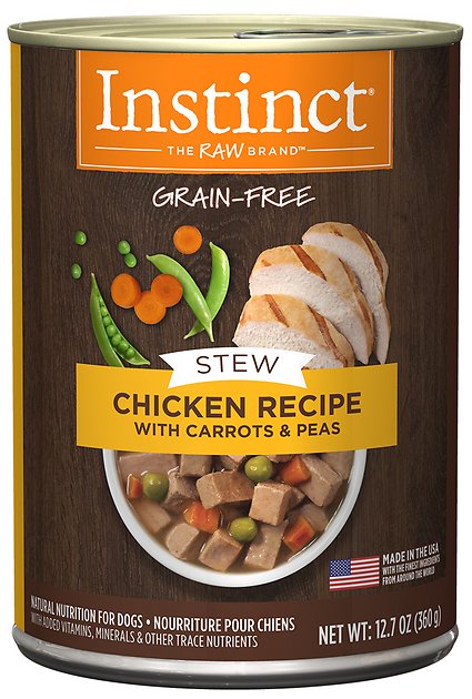 Instinct by Nature's Variety Stew Grain-Free Chicken with Carrots & Peas Recipe Canned Dog Food, 12.7-oz, case of 6