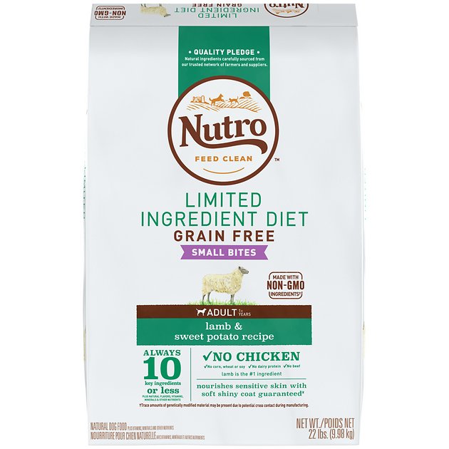 Nutro Limited Ingredient Diet Grain-Free Small Bites Adult Lamb & Sweet Potato Recipe Dog Food