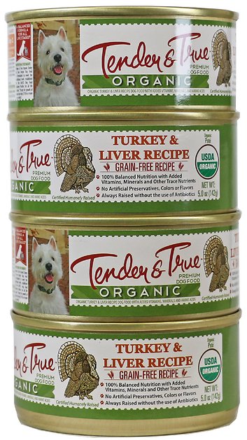 Tender & True Organic Turkey & Liver Recipe Grain- Free Canned Dog Food