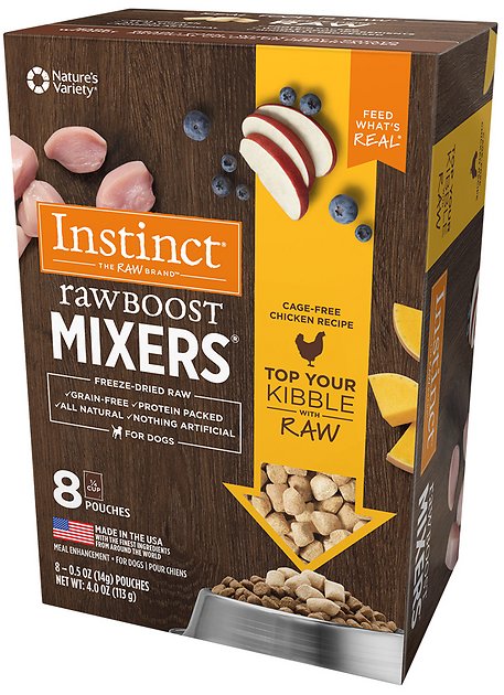 Instinct by Nature's Variety Raw Boost Mixers Grain-Free Cage-Free Chicken Recipe Freeze-Dried Dog Food Topper, 0.5, case of 8