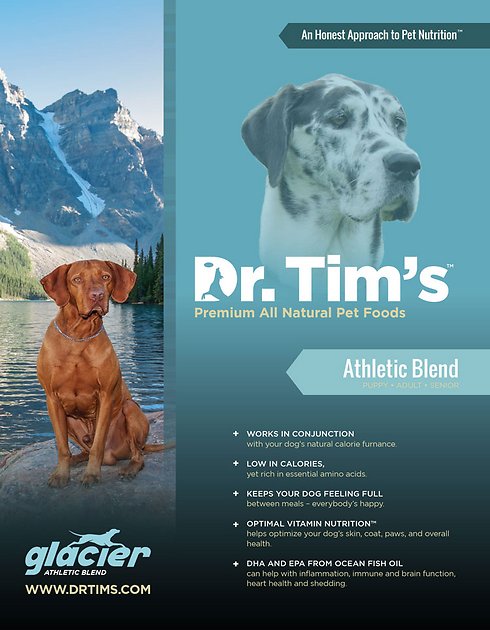 Dr. Tim's Athletic Blend Glacier Formula Dry Dog Food, 40-lb bag