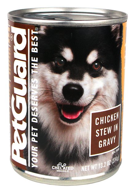 PetGuard Chicken Stew in Gravy Canned Dog Food, 13.2-oz, case of 12