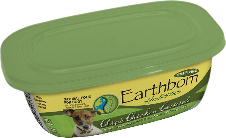 Earthborn Holistic Chip's Chicken Casserole Grain-Free Natural Moist Dog Food, 8-oz, case of 8