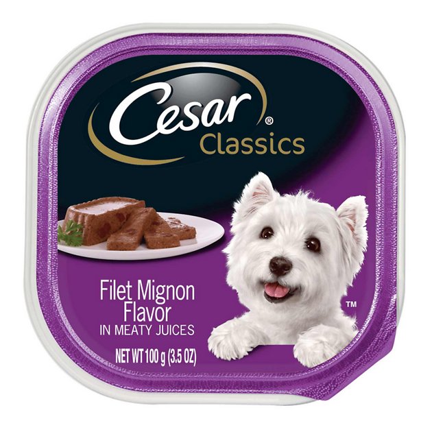 Cesar Classics Pate Filet Mignon Flavor Dog Food Trays, 3.5-oz, case of 24