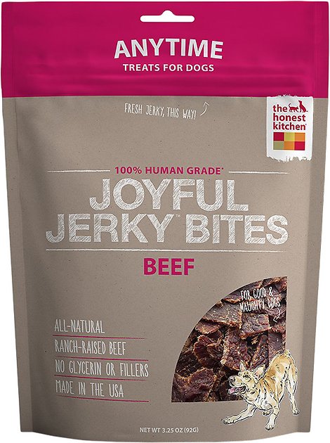 The Honest Kitchen Joyful Jerky Bites Beef Dog Treats, 3.25-oz bag