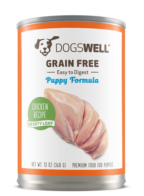 Dogswell Hearty Loaf Chicken Recipe Grain-Free Puppy Canned Dog Food, 13-oz, case of 12