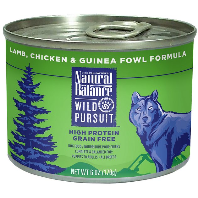 Natural Balance Wild Pursuit Lamb, Chicken & Guinea Fowl Formula Grain-Free Canned Dog Food