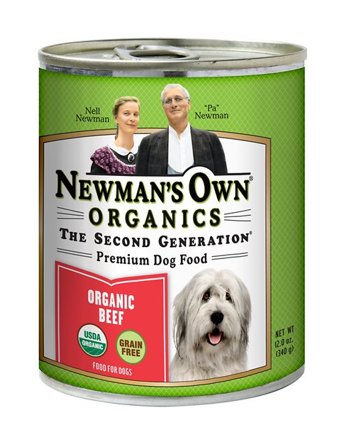 Newman's Own Organics Grain-Free Beef Canned Dog Food, 12-oz, case of 12