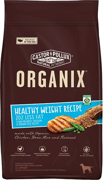 Castor & Pollux Organix Healthy Weight Recipe with Chicken, Brown Rice & Flaxseed Adult Dry Dog Food