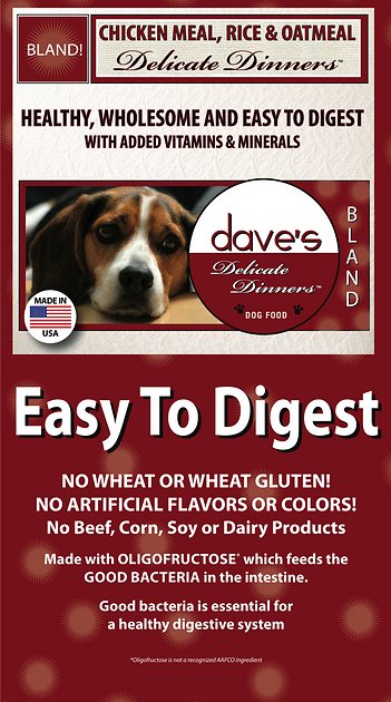 Dave's Pet Food Delicate Dinners Chicken Meal, Rice & Oatmeal Dry Dog Food