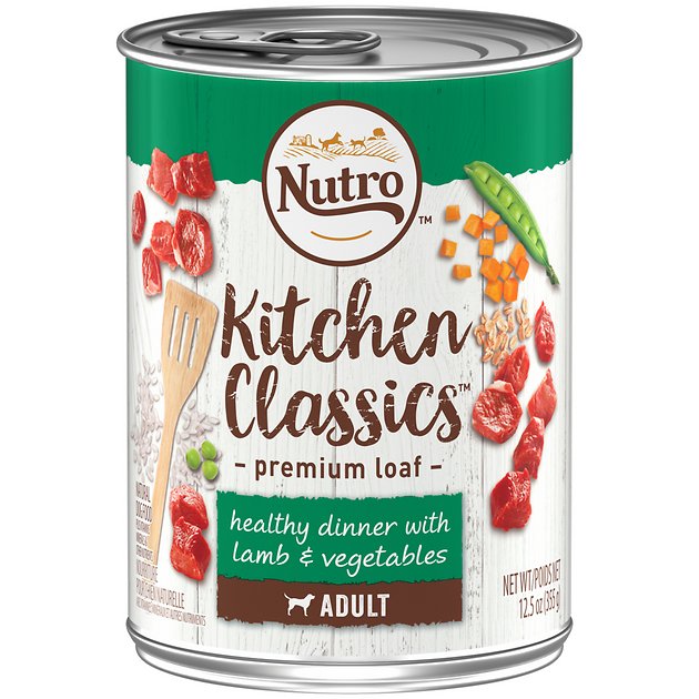 Nutro Adult Kitchen Classics  Healthy Dinner With Lamb & Vegetables Canned Dog Food, 12.5-oz, case of 12