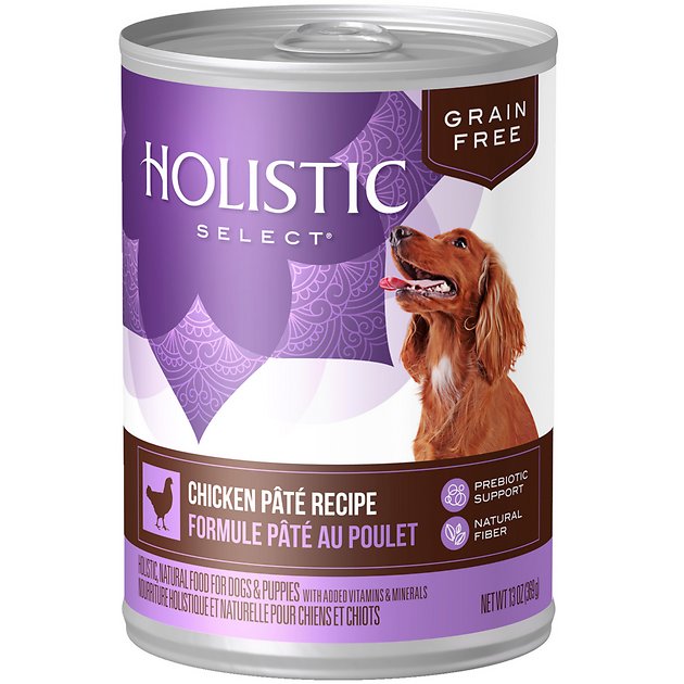 Holistic Select Chicken Pate Recipe Grain-Free Canned Dog Food, 13-oz, case of 12