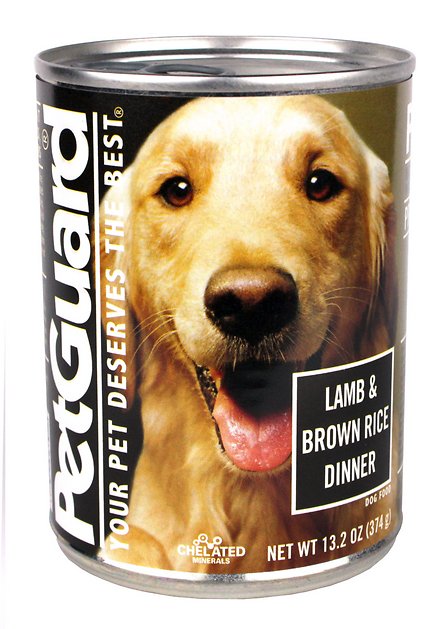 PetGuard Lamb & Brown Rice Dinner Canned Dog Food, 13.2-oz, case of 12