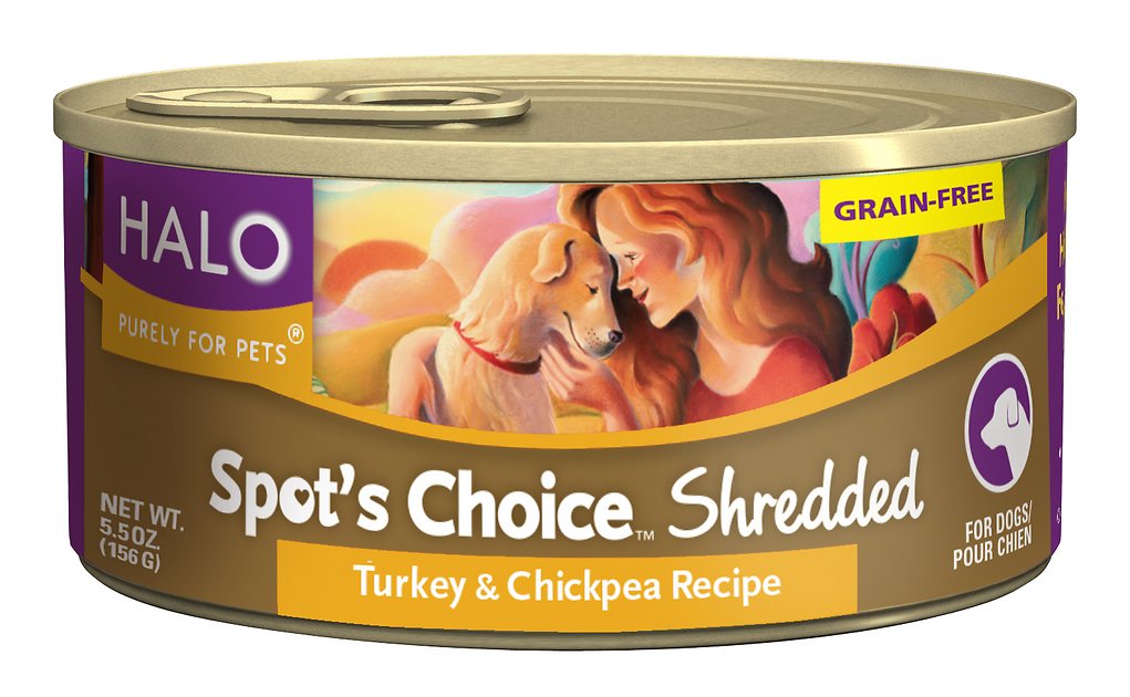 Halo Spot's Choice Shredded Turkey & Chickpea Grain-Free Canned Dog Food