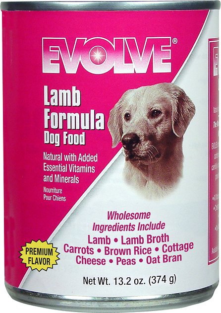 Evolve Lamb Formula Canned Dog Food, 13.2-oz, case of 12