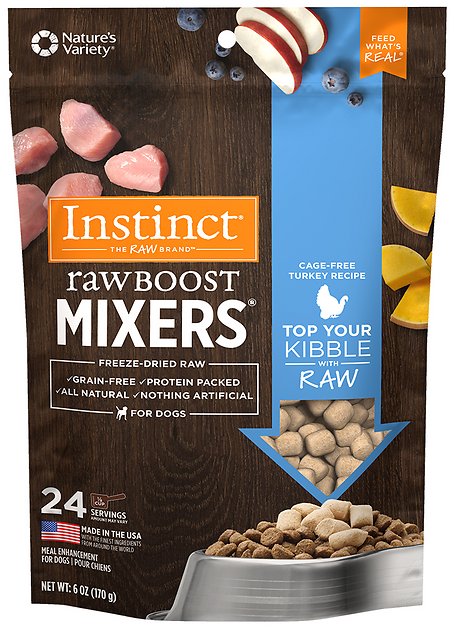 Instinct by Nature's Variety Raw Boost Mixers Grain-Free Turkey Recipe Freeze-Dried Dog Food Topper