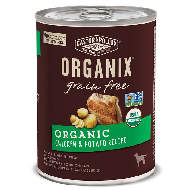 Castor & Pollux Organix Grain-Free Organic Chicken & Potato Recipe Adult Canned Dog Food, 12.7-oz, case of 12