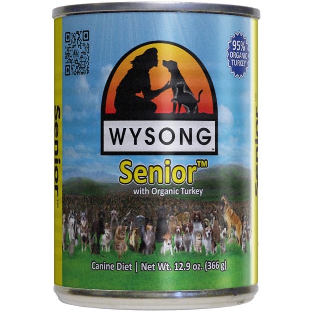 Wysong Senior  with Organic Turkey Canned Dog Food, 12.9-oz. case of 12