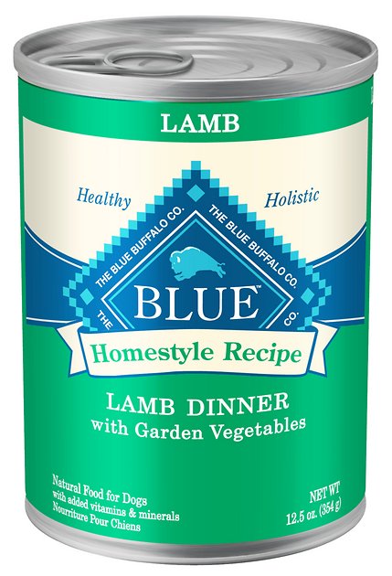 Blue Buffalo Homestyle Recipe Lamb Dinner with Garden Vegetables Canned Dog Food, 12.5-oz, case of 12