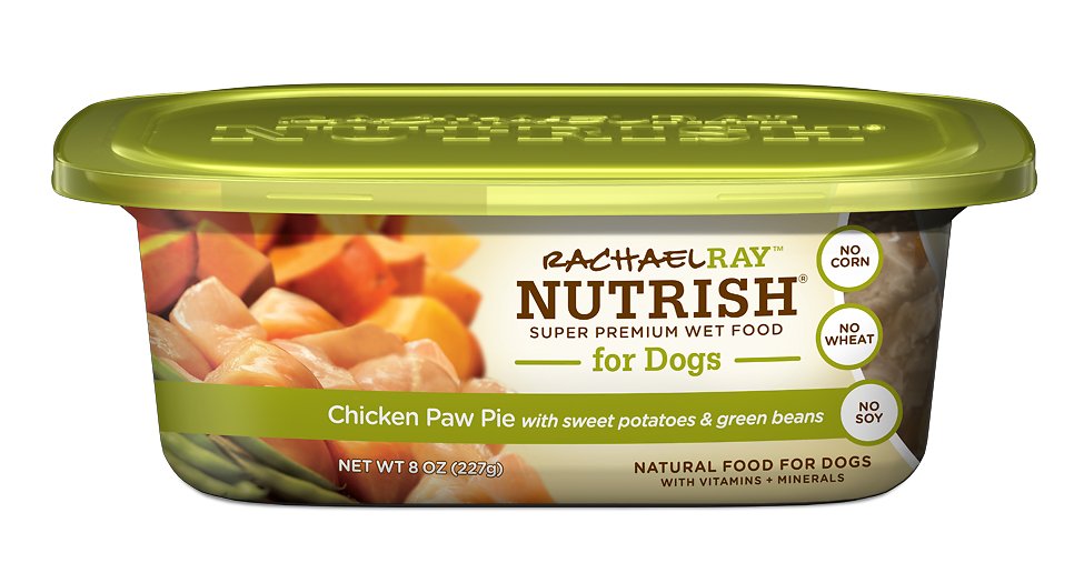 Rachael Ray Nutrish Natural Chicken Paw Pie Natural Wet Dog Food, 8-oz tub, case of 8