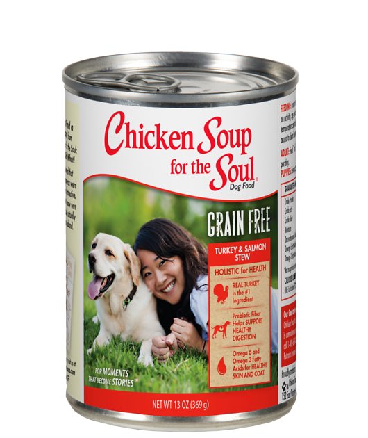 Chicken Soup for the Soul Turkey & Salmon Stew Grain-Free Canned Dog Food, 13-oz, case of 12