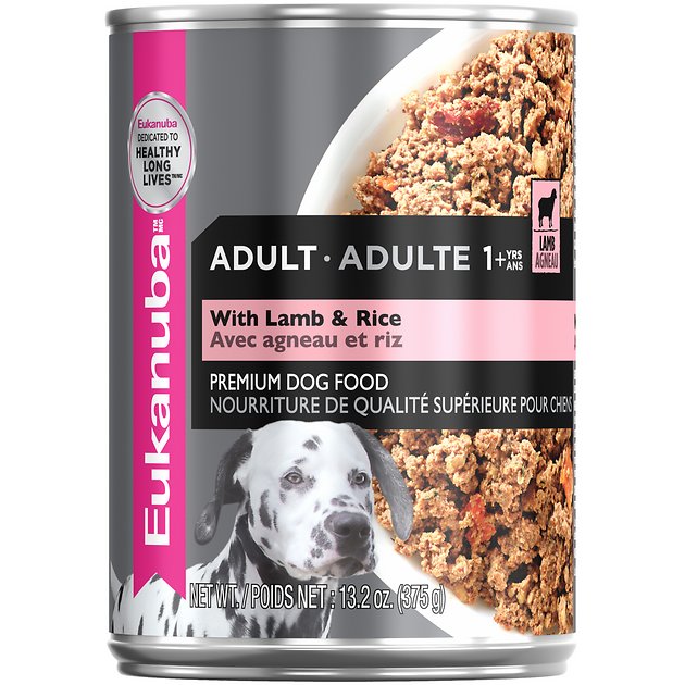 Eukanuba Adult Lamb & Rice Formula Canned Dog Food, 13.2-oz, case of 12