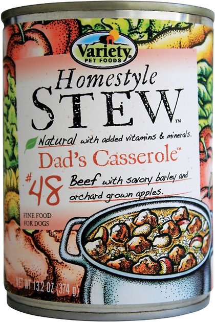 Variety Pet Foods Homestyle Stew Dad's Casserole Canned Dog Food, 13.2-oz, case of 12