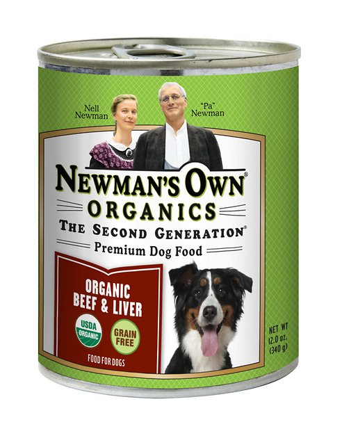 Newman's Own Organics Grain-Free Beef & Liver Canned Dog Food, 12-oz, case of 12