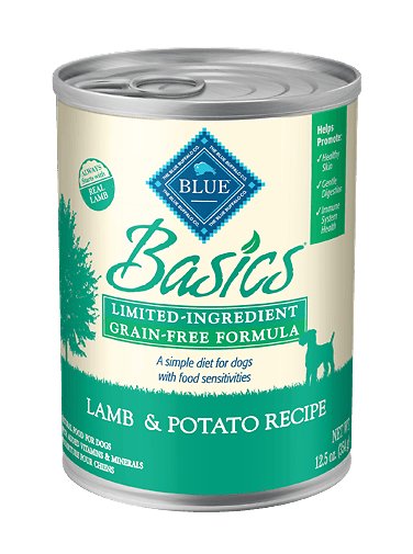 Blue Buffalo Basics Limited Ingredient Grain-Free Lamb & Potato Adult Canned Dog Food, 12.5-oz, case of 12