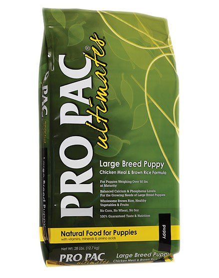 Pro Pac Ultimates Chicken Meal & Brown Rice Large Breed Puppy Dry Dog Food, 28-lb bag