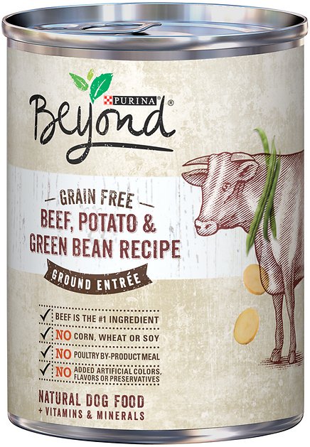 Purina Beyond Beef, Potato & Green Bean Recipe Ground Entrée Grain-Free Canned Dog Food, 13-oz, case of 12