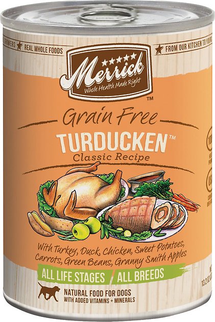 Merrick Classic Grain-Free Turducken Recipe Canned Dog Food, 13.2-oz, case of 12