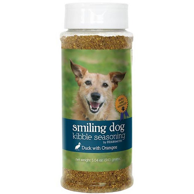 Herbsmith Smiling Dog Kibble Seasoning Duck with Oranges Dog Food Topper, 5.04-oz bottle