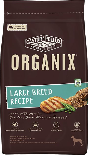 Castor & Pollux Organix Large Breed Recipe with Chicken, Brown Rice & Flaxseed Adult Dry Dog Food, 25-lb bag