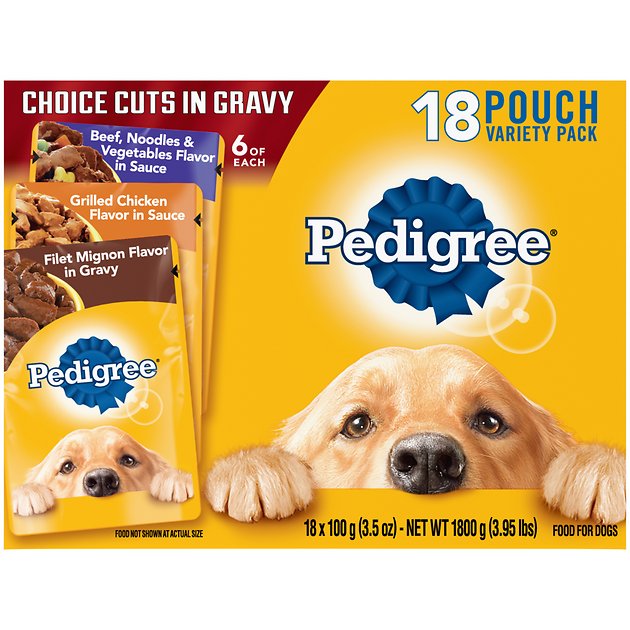 Pedigree Choice Cuts Variety Pack With Beef, Chicken & Filet Mignon Wet Dog Food, 3.5-oz, case of 18