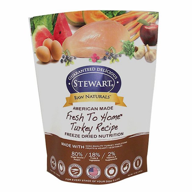 Stewart Raw Naturals Turkey Recipe Grain-Free Freeze-Dried Dog Food