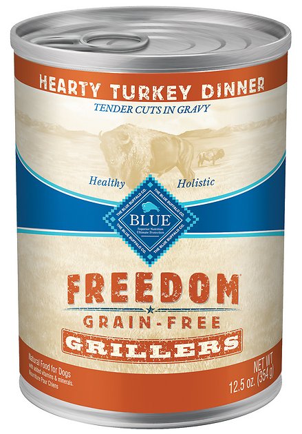 Blue Buffalo Freedom Grillers Hearty Turkey Dinner Grain-Free Canned Dog Food, 12.5-oz, case of 12