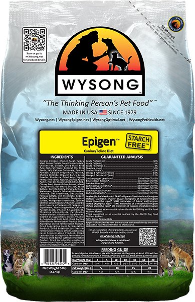 Wysong Epigen Starch-Free Chicken Formula Grain-Free Dry Dog & Cat Food, 5-lb bag