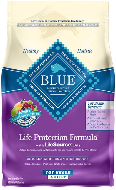 Blue Buffalo Life Protection Formula Toy Breed Adult Chicken & Brown Rice Recipe Dry Dog Food, 4-lb bag