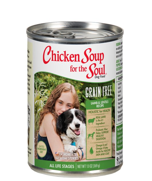 Chicken Soup for the Soul Limited Ingredient Diet Lamb & Lentils Recipe Grain-Free Canned Dog Food, 13-oz, case of 12