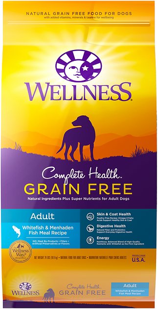 Wellness Grain-Free Complete Health Adult Whitefish & Menhaden Fish Meal Recipe Dry Dog Food