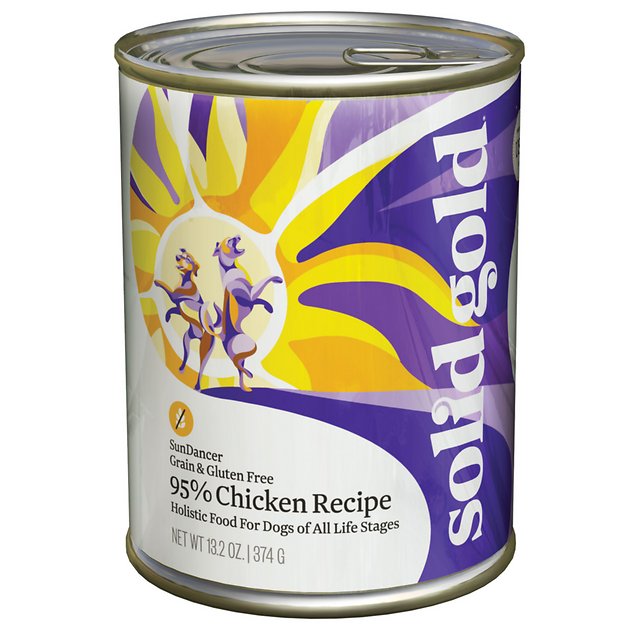 Solid Gold SunDancer 95% Chicken Recipe Grain-Free Canned Dog Food, 13.2-oz, case of 12