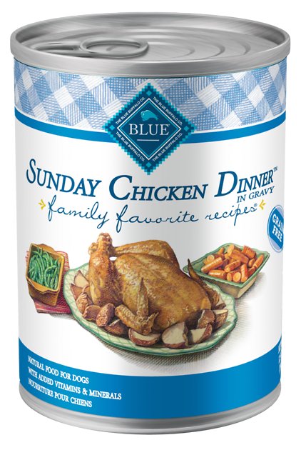 Blue Buffalo Family Favorite Grain-Free Recipes Sunday Chicken Dinner Canned Dog Food, 12.5-oz, case of 12